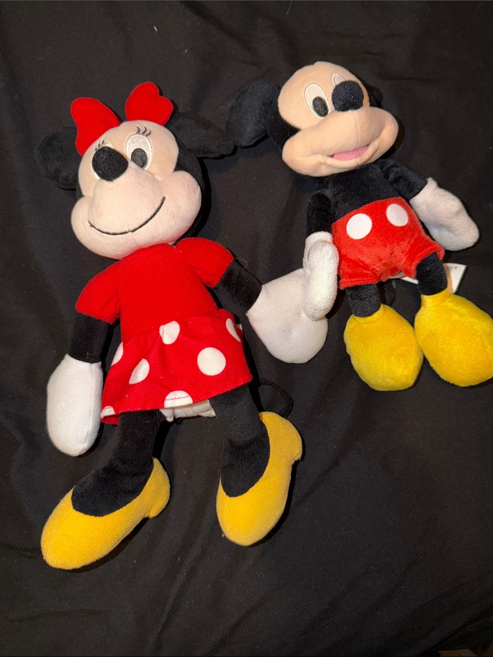 Disney Minnie & Mickey Plush Duo - Red, Black, Yellow, White